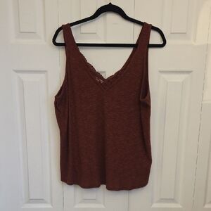 Women's Brown Sleeveless Top